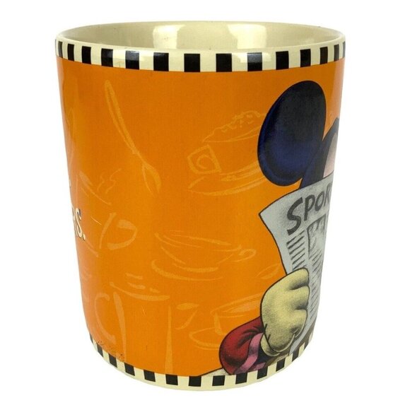 Disney Mickey Mouse Jumbo Coffee Mug 24 Oz Go Ahead I'm All Ears Orange Black - Picture 5 of 7